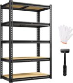 5 Tier Storage Shelves 2020LBS Garage Shelving,Adjustable Heavy Duty Metal Shelv... - Image 2