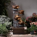 5 Tiers Water Fountain Outdoor Garden - 33.5" H Shape K Indoor Waterfall Fountai... - Image 2