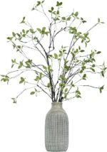 5pcs Artificial Ficus Branches 33.3 Inch Faux Ficus Stems Greenery Plants for Va... - Image 2