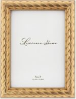 5x7 Burnished Gold Picture Frame - Thick Rope Design - Image 2