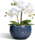 6 Inch Plant Pot - Ceramic Pots for Plants with Drainage Hole, Round Orchid Pot,... - Image 2
