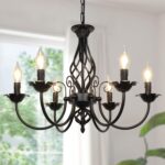 6-Light Farmhouse Candle Chandelier for Living Room, Rustic Industrial Pendant C... - Image 2