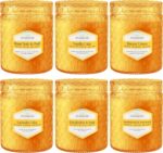 6 Pack Amber Glass Scented Candles for Home Scented, 5.5 Oz Soy Wax Candles, Lav... - Image 2