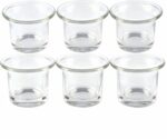 6 Pcs Clear Chunky Glass Lip Votive Candle Holders Tealight Votive Cups for Wedd... - Image 2