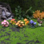 6 Piece Mini Mushroom Figurines Set, Colorful Resin Garden Ornaments for Fairy G... - Image 2