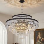 6-Tier Large Gold Crystal Chandeliers 31" Modern Luxury Chandeliers for Staircas... - Image 2