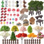 62 Pcs Mini Fairy Garden Accessories Outdoor, Fairy House Accessories Including ... - Image 2