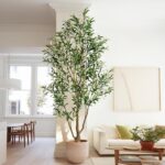 6FT Artificial Olive Tree with Realistic Leaves & Natural Trunk, Faux Silk Olive... - Image 2