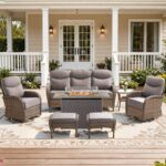 7-Piece Luxury Patio Furniture Set with 6-Inch Thick Cushions, High-Back Outdoor... - Image 2