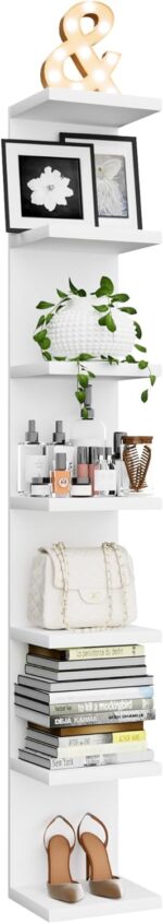 7 Tier Wall Shelf Unit, Floating Shelves for Storage Home Display, Versatile Lac... - Image 2