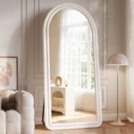 71"x32" Flannel Full Length Mirror, Arched Mirrors Full Length with Stand, Flann... - Image 2