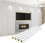 8-Pack WPC Wall Panels 108’’ x 6.1’’ 3D Slat Wall Panel Acoustic Wall Paneling f... - Image 2