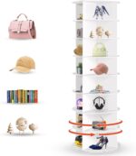 8 Tier Rotating Shoe Rack Tower, Spinning Shoe Organizer Rotating Shelf, Space-S... - Image 2
