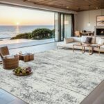 8x10 Area Rugs for Living Room - Washable Rug Modern Abstract Soft Large Neutral... - Image 2