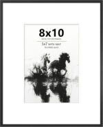8x10 Picture Frame for Wall Hanging or Tabletop, Display Pictures 5x7 with Mat o... - Image 2