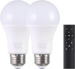 A19 LED Light Bulbs with Remote Control, 800LM 9W (60W Equivalent) Bulbs,Steples... - Image 2