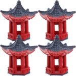 ABOOFAN 4pcs Zen Garden Accessories Miniature Pagoda Statues Six Corner Pavilion... - Image 2