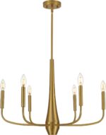 ACNKTZ Gold Chandelier Light Fixture, 6-Light Modern Farmhouse Kitchen Chandelie... - Image 2