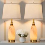 AIDENOEY 26" Modern Art Glass Table & Bedside Lamp, Stepless Dimmable Base + Dim... - Image 2