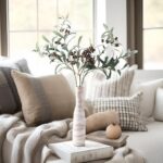 ALMA 13" Tall White Ceramic Vase for Table Centerpiece,Small Flower Vase for Ros... - Image 2