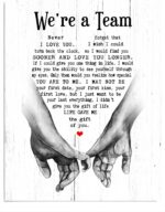 AMERICAN LUXURY GIFTS We're a Team Wall Art - 11x14 Unframed Relationship Quote ... - Image 2