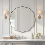 ANDY STAR Brushed Nickel Round Bathroom Mirror, 36 Inch Round Circle Mirror in S... - Image 2