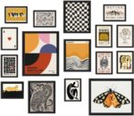 ANERZA 16 PCS Framed Eclectic Wall Art Decor, Modern Maximalist Wall Prints for ... - Image 2