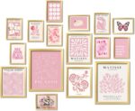 ANERZA 16 PCS Framed Pink Wall Art Decor, Matisse Wall Prints for Bedroom, Galle... - Image 2