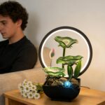 AOZITA Tabletop Water Fountain, Green Glass Zen Fountain,Indoor Water Feature wi... - Image 2