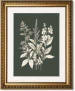 ARPEOTCY Gold Framed Canvas Wall Art, Botanical Floral Illustration Art Prints, ... - Image 2
