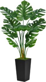 ASTIDY Artificial Monstera Deliciosa Plant 5FT - Faux Tropical Palm Tree with Bl... - Image 2