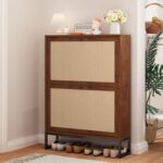 AVZEAR Freestanding Shoe Organizer with 2 Flip Drawer Doors, Entryway & Closet S... - Image 2