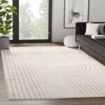 Abani Area Rug for Living Room -Nuevo 4' x 6' Beige Arch Pattern Area Rug, Soft ... - Image 2