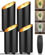 Abovizo 4 Pack Uplighting Indoor, LED Floor Can Lights with Remote and Timer, 3 ... - Image 2