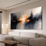 Abstract Canvas Wall Art Decor Black and White Wall Art Prints Art Work for Wall... - Image 2