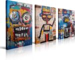 Abstract Graffiti Mask Canvas Wall Art Framed Print Painting Urban Street Art La... - Image 2