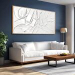Abstract Oil Painting Artwork Framed Canvas Art Maximalist Decor 24"x48" Modern ... - Image 2