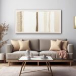 Abstract Wall Art Decor Modern Canvas Art Wall Decor Brown And White Wall Art De... - Image 2