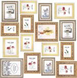 AceOrbit 16 Pcs Gold Vintage Picture Frames Gallery Wall Frame Set Antique Colla... - Image 2