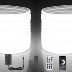 Aclorol 65.6FT COB LED Strip Lights 24V Dimmable Cold White LED Light Strips wit... - Image 2