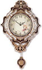 Aero Snail Retro Wall Clock with Pendulum, European Victoria Mid Century Style, ... - Image 2