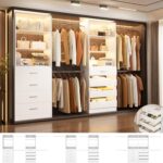 Aheaplus Closet System, 6-15Ft Closet Organizer with 8 Wooden Drawers, Wood Clos... - Image 2
