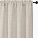 Aiyufeng Natural Curtains for Bedroom 63 Inch Length 2 Panel Set, Light Filterin... - Image 2