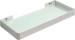 Alise Bathroom Shelves, Brushed Nickel Glass Floating Shelves for Bathroom Wall ... - Image 2