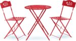 Alpine Corporation Indoor/Outdoor 3-Piece Bistro Set Folding Table and Chairs Pa... - Image 2