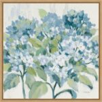 Amanti Art Framed Canvas Wall Art 16x16 Romantic Hydrangeas Blue by Silvia Vassi... - Image 2