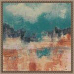 Amanti Art Framed Canvas Wall Art 16x16 Teal Sky II by Jennifer Goldberger, Fram... - Image 2