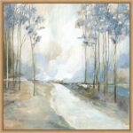Amanti Art Framed Canvas Wall Art 30x30 Blue Path Home by Allison Pearce, Framed... - Image 2
