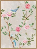 Amanti Art Framed Canvas Wall Art 42x32 Bird Garden I by Aria K, Framed Wall Art... - Image 2