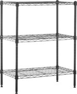 Amazon Basics 3-Shelf Adjustable Heavy Duty Steel Wire Rack Storage Shelving Org... - Image 2